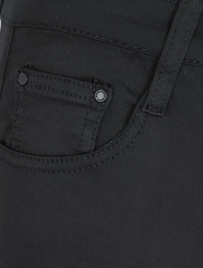 Jean skinny effet satiné - Noir - 3