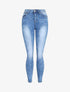 Jean slim push up délavé - Bleu denim - 1