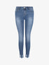 Jean skinny à bords griffés - Bleu - 1