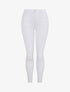 Jean skinny uni à taille haute - Blanc - 4