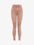 Jean biker skinny à taille haute - Vieux rose - 1