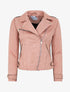 Veste style perfecto effet daim - Rose - 4