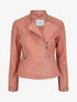 Veste en simili col montant - Rose - 1