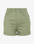 Short en jean à ourlets - Kaki - 5
