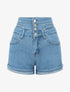 Short en jean à taille stylisée - Denim - 1
