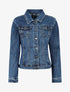 Veste en jean droite grande taille - Bleu denim - 1