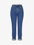 Jean mom fit à revers - Bleu - 1
