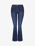 Jean flare taille haute - Bleu - 1