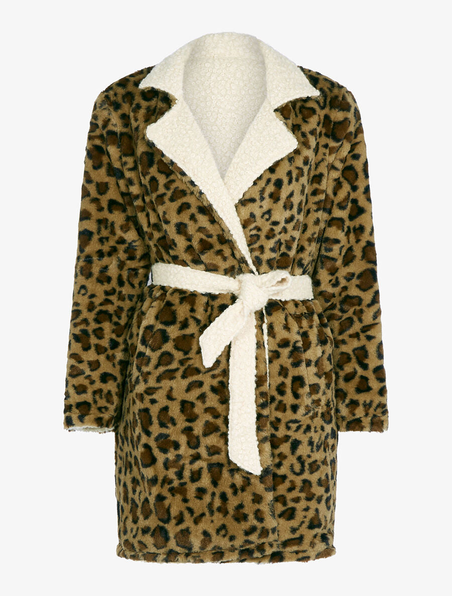 Manteau réversible effet laine bouclette - Beige - 3