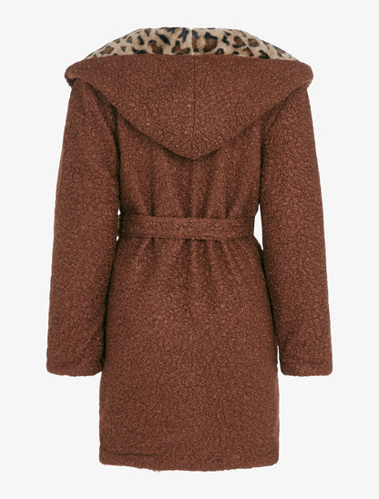 Manteau réversible à capuche - Terre de sienne - 2