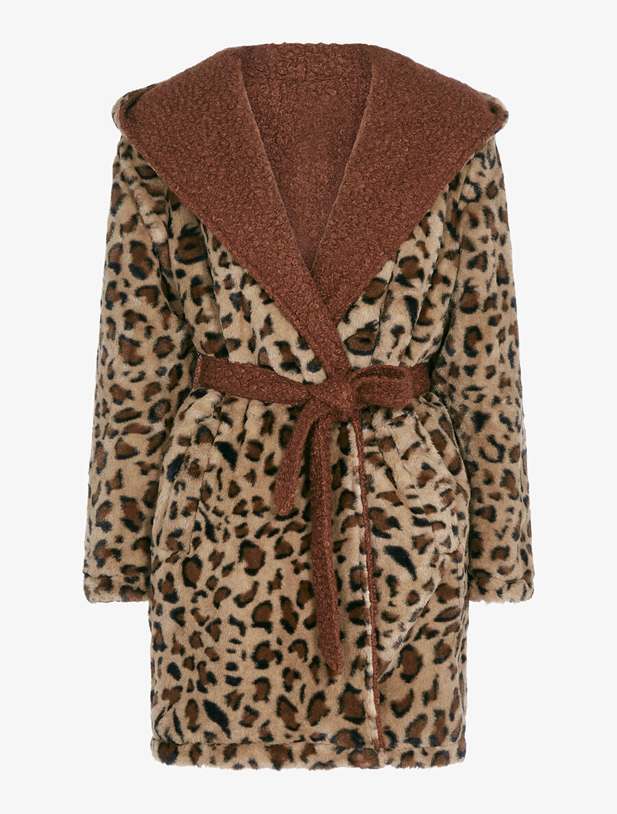 Manteau réversible à capuche - Terre de sienne - 3