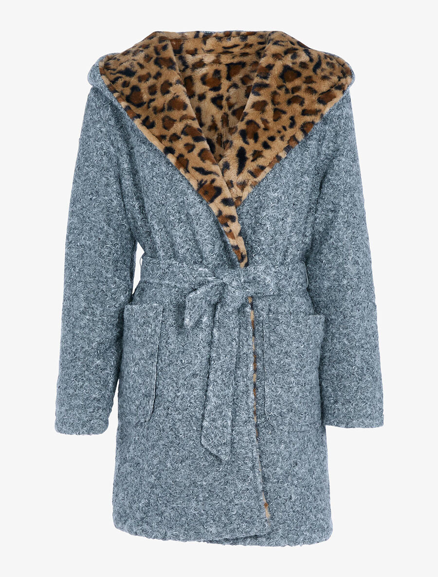 Manteau réversible à capuche - Gris clair - 5