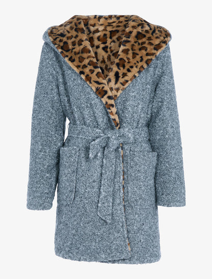 Manteau réversible à capuche - Gris clair - 5