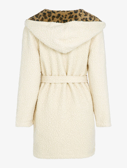 Manteau réversible à capuche - Beige - 2