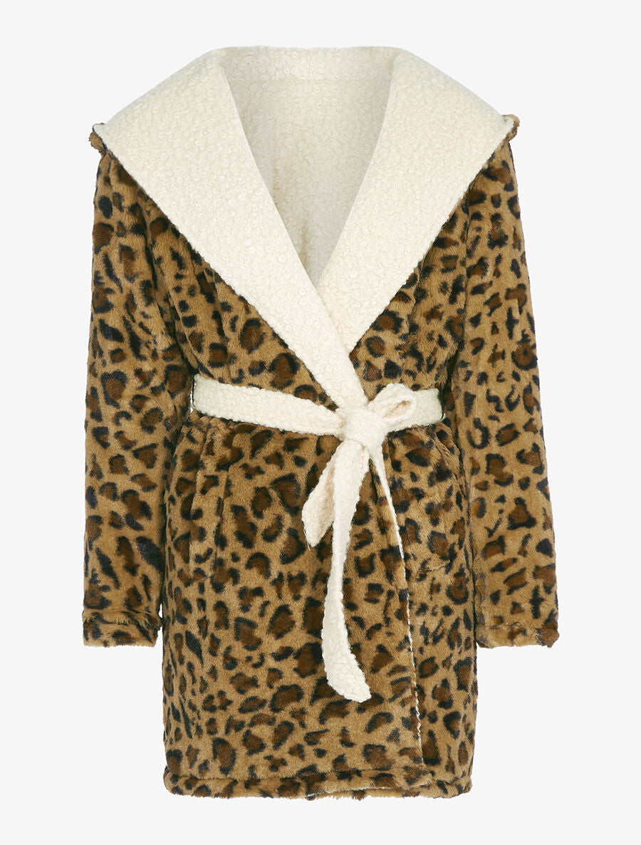 Manteau réversible à capuche - Beige - 3