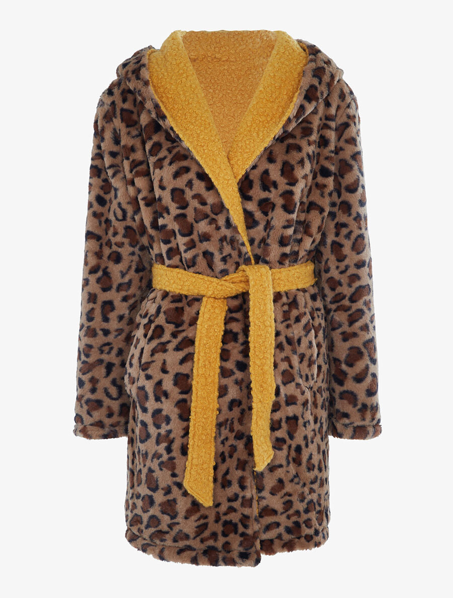 Manteau réversible à capuche - Moutarde - 3