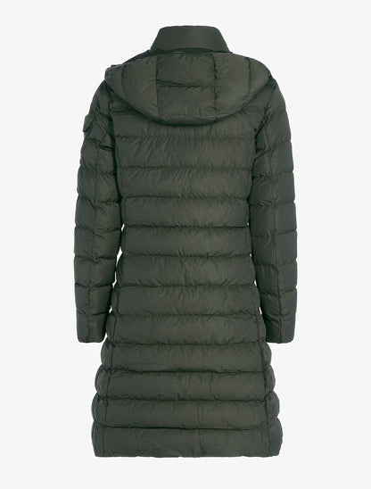 Doudoune longue matelassée à capuche - Kaki - 3