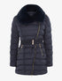 Doudoune matelassée zip en biais - Marine - 1