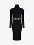 Robe pull longue à col roulé - Noir - 1