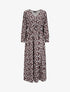 Robe longue imprimé pois stylisés - Noir - 1