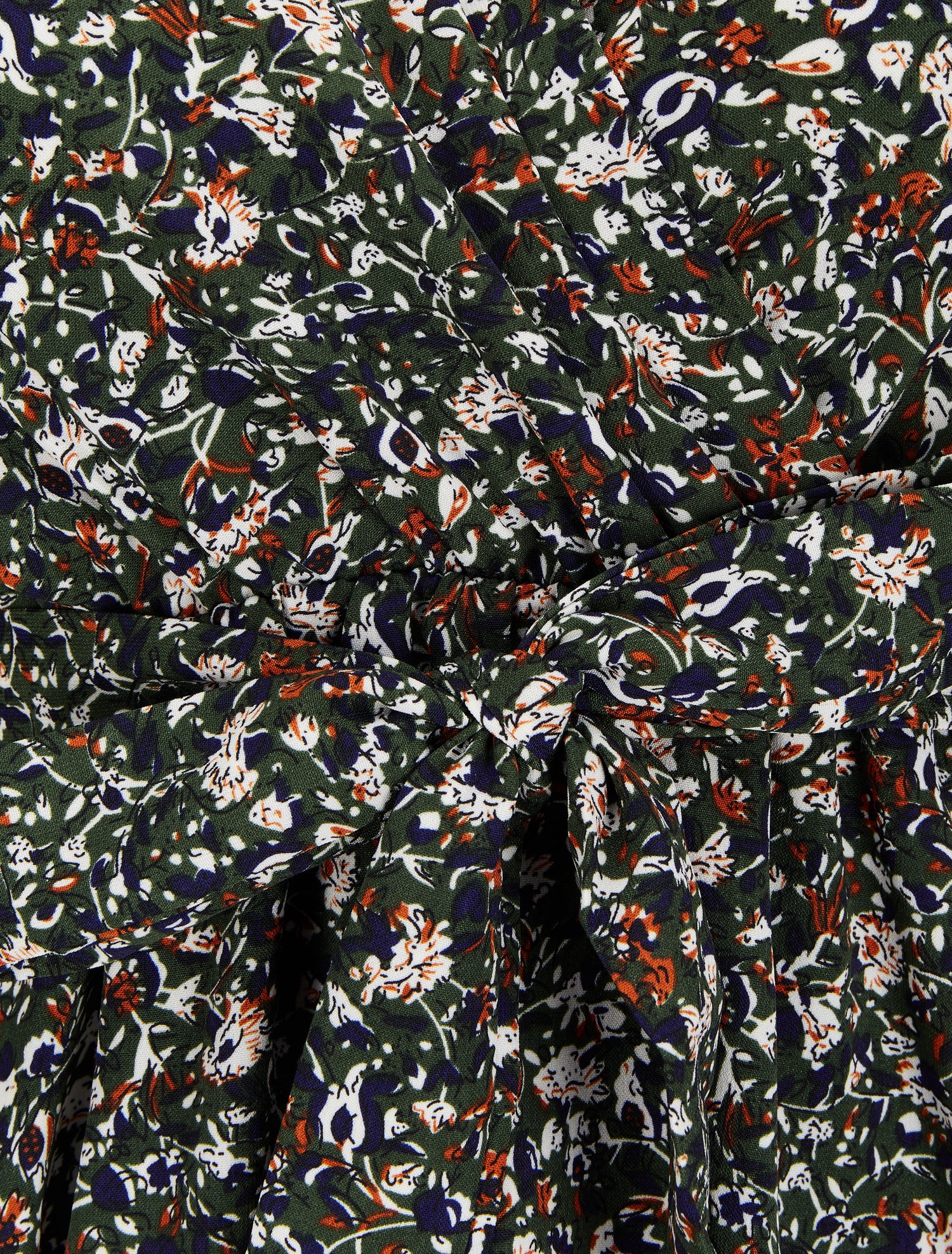 Robe cache-coeur à imprimé floral - Vert - 3