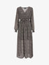Robe longue cache-coeur à imprimé feuilles d&