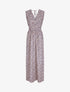 Robe longue à imprimé fleurs du printemps - Lilas - 5