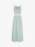 Robe longue à motifs fleuris et taille brodée - Bleu ciel - 6