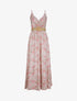 Robe longue à imprimé paquerettes - Rose/vert amande - 1