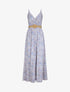 Robe longue à imprimé paquerettes - Bleu clair/rose - 1