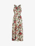 Robe longue imprimée marguerites géantes - Beige/rose foncé - 1