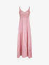 Robe longue empire à col V en dentelle - Rose - 1
