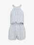 Combishort à imprimé floral - Bleu ciel - 4