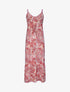 Robe longue empire imprimé cachemire à bretelles - Rose - 1