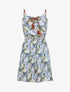Robe patineuse à imprimé multi-fleurs - Bleu - 5