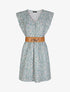 Robe à col V boutonné - Vert d&
