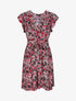 Robe cache-coeur à imprimé fleurs diverses - Noir - 1