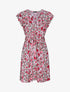 Robe cache-coeur à imprimé fleurs diverses - Blanc - 1