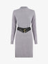 Robe pull courte à col montant - Gris - 1