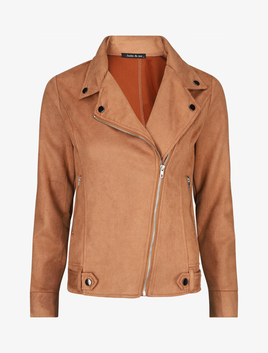 Perfecto en suédine - Camel - 1