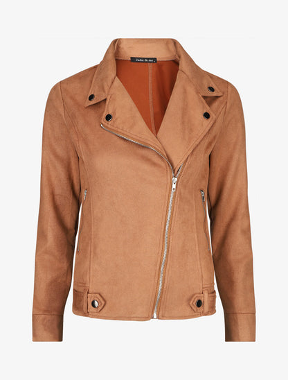 Perfecto en suédine - Camel - 1