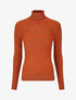 Pull col montant et decolleté ajouré - Camel - 5