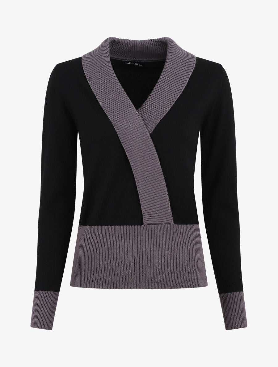 Pull cache-coeur - Noir - 1