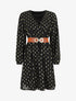 Robe courte imprimé graphique irisé - Noir - 1