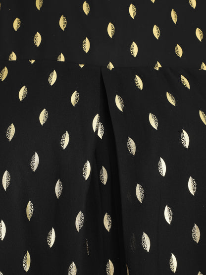 Top manches longues imprimé graphique irisé - Noir - 3