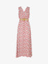Robe longue à imprimé petites fleurs - Blanc - 1