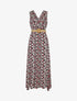 Robe longue à imprimé petites fleurs - Noir - 5