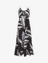 Robe à bretelles style cordes imprimé grandes feuilles - Noir - 1