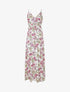 Robe longue imprimé multi-fleurs - Blanc - 1