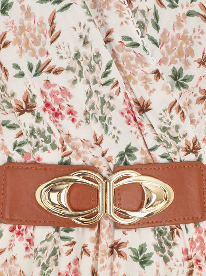 Robe longue sans manches imprimé fleurs d&